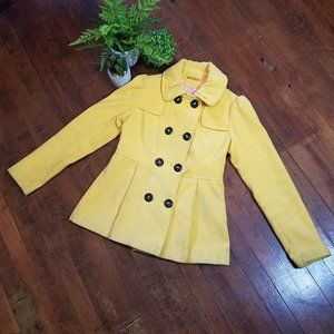 *CLOSET CLOSING* Pink Envelope Yellow Pea Coat